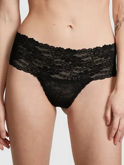 Pink Wink™ Wide-waist Thong Panty In Black