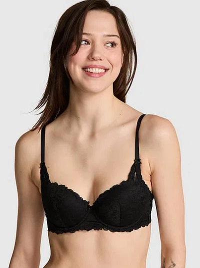 Pink Wink Wink™ Lightly Lined Balconette Bra In Black