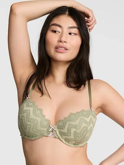 Pink Wink Wink™ Lightly Lined Balconette Bra In Green