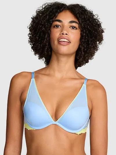 Pink Wink Wink™ Lightly Lined Plunge Bra In Blue