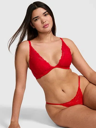 Pink Wink Wink™ Lightly Lined Plunge Bra In Red