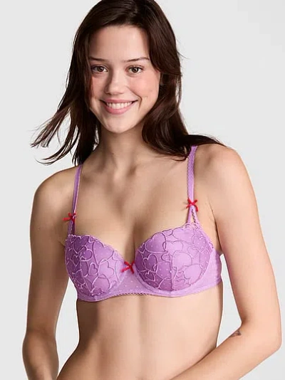 Pink Wink Wink™ Push-up Balconette Bra In Purple