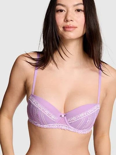 Pink Wink Wink™ Push-up Balconette Bra In Gray