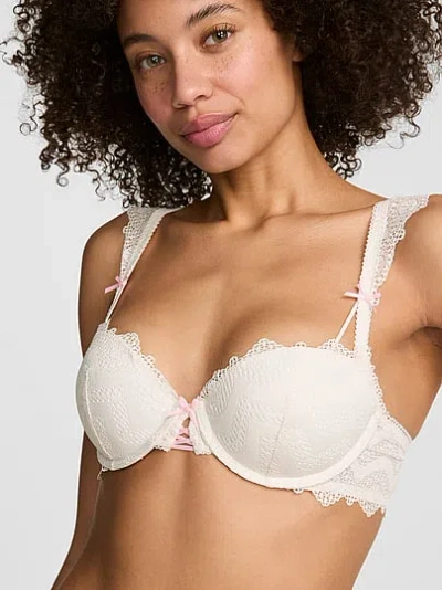 Pink Wink Wink™ Push-up Balconette Bra In White