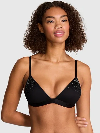 Pink Wink Wink™ Push-up Triangle Bralette In Black