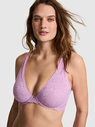 Pink Wink Wink™ Undercover Lift Unlined Plunge Bra In Purple