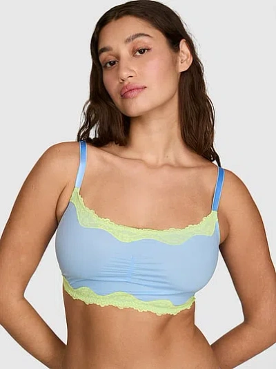Pink Wink Wink™ Unlined Scoop Bralette In Blue