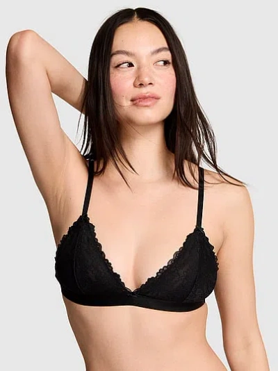 Pink Wink Wink™ Unlined Triangle Bralette In Black