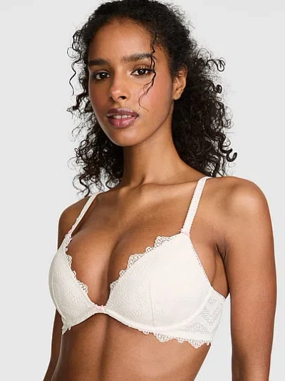 Pink Wink Wink™ Uplift Wireless Plunge Bra In White