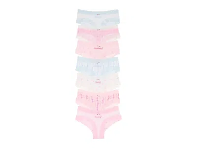 Pre-owned Pink Women's  X Loveshackfancy 7pack Cheeky Panties In Love Notes Pack