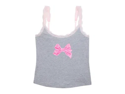Pre-owned Pink Women's  X Loveshackfancy Cotton Cami In Medium Heather Grey In Gray