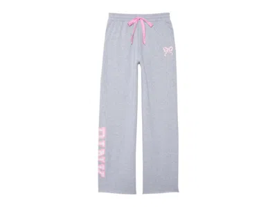 Pre-owned Pink Women's  X Loveshackfancy Wideleg Sweatpants In Medium Heather Grey In Gray