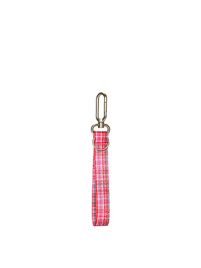 Pink Wristlet Strap Keychain In Print