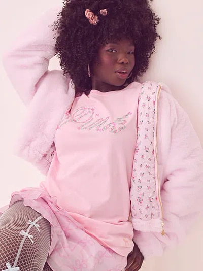 Pink X Loveshackfancy Campus Cotton™ Tee In