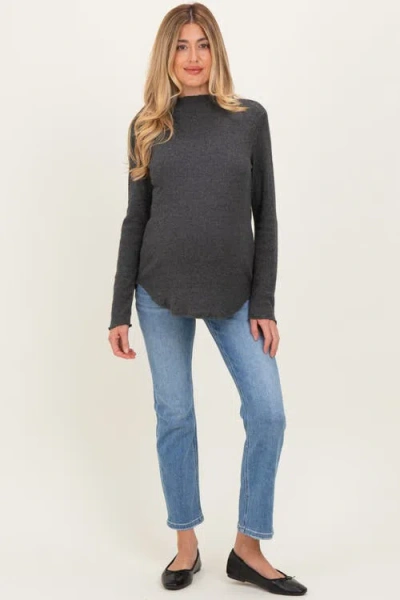 Pinkblush Ankle Slim Straight Leg Maternity Jeans In Blue