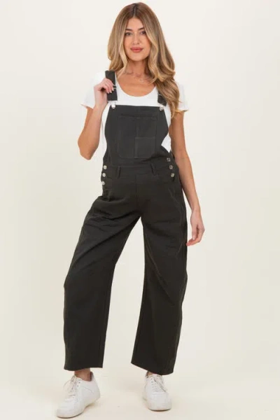 Pinkblush Barrel Leg Overalls In Gray