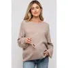Pinkblush Basic Drop Shoulder Sweater In Brown