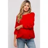 Pinkblush Basic Drop Shoulder Sweater In Red