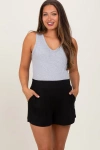 Pinkblush Basic Rounded Hem Shorts In Gray