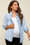 Pinkblush Blue Chambray Rolled Cuff Shirt