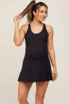 Pinkblush Blue Tennis Racerback Romper Dress In Black