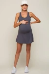 Pinkblush Blue Tennis Racerback Romper Dress In Gray