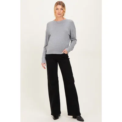 Pinkblush Classic Wide Leg Maternity Jeans In Black