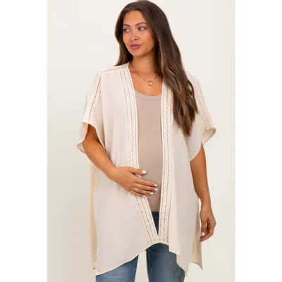 Pinkblush Crochet Trim Rustic Cover Up In White