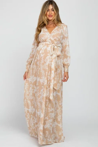 Pinkblush Floral Chiffon Maxi Dress In Animal Print