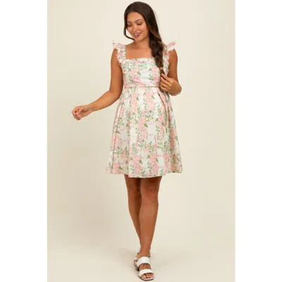 Pinkblush Floral Print Smocked Back Dress