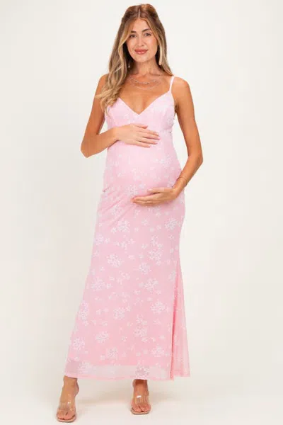 Pinkblush Floral Sleeveless V-neck Maxi Dress