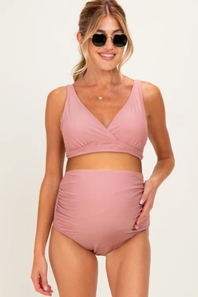 Pinkblush High Waist Maternity Bikini Set