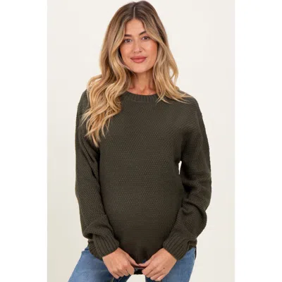 Pinkblush Knit Pullover Sweater In Green
