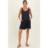 Pinkblush Knot Strap Romper In Blue