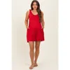 Pinkblush Knot Strap Romper In Red