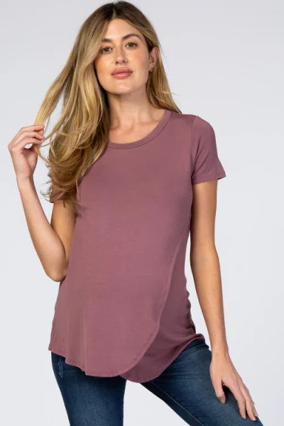 Pinkblush Layered Wrap Front Nursing Top In Multi