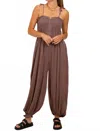 Pinkblush Liana Jumpsuit In Mocha In Brown