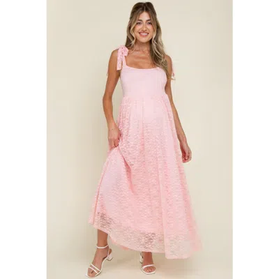 Pinkblush Pink Sleeveless Lace Maxi Dress