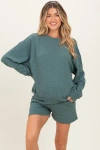 Pinkblush Pullover & Shorts Set In Green