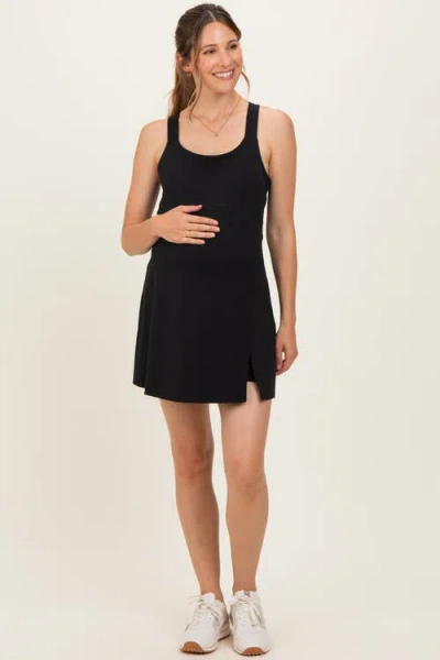 Pinkblush Racerback Active Romper Dress In Black