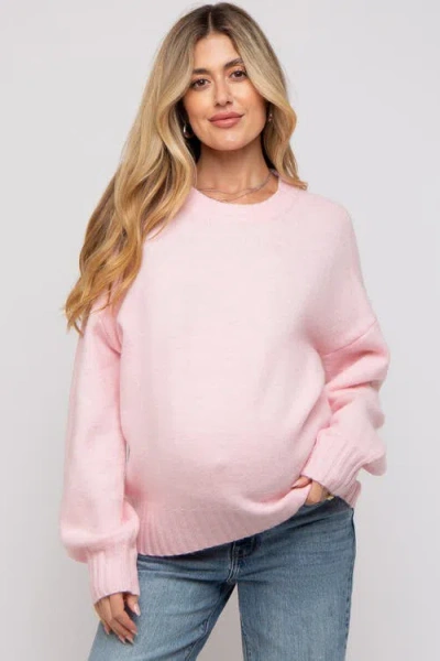 Pinkblush Ribbed Cuff Sweater
