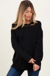 Pinkblush Soft Knit Basic Sweater In Black