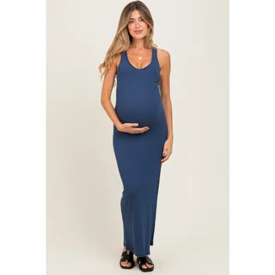 Pinkblush Striped Side Slit Maxi Dress In Multi