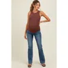 Pinkblush Wide Hem Maternity Bootcut Jeans In Blue
