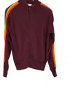 Pinkblush Women's Old School-style Track Jacket In Burgundy In Burgundy