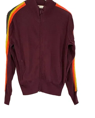 Pinkblush Women's Old School-style Track Jacket In Burgundy