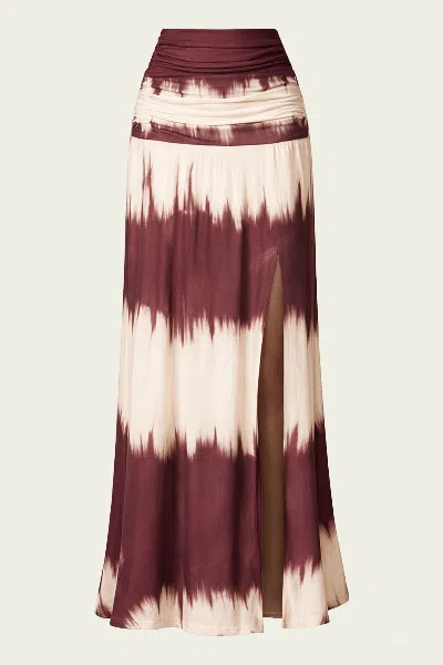 Pinkfilosofy Bromelia Skirt In Tye Dye Cabernet