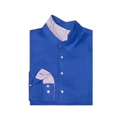Pinkhouse Mustique Dazzling Blue Linen Shirt