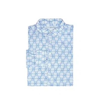 Pinkhouse Mustique Shelltop Print Shirt In Blue