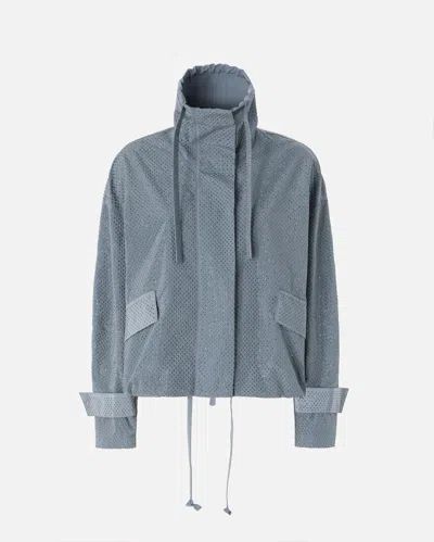 Pinko - Blouson Entièrement Orné De Micro-clous - Xs In Blue